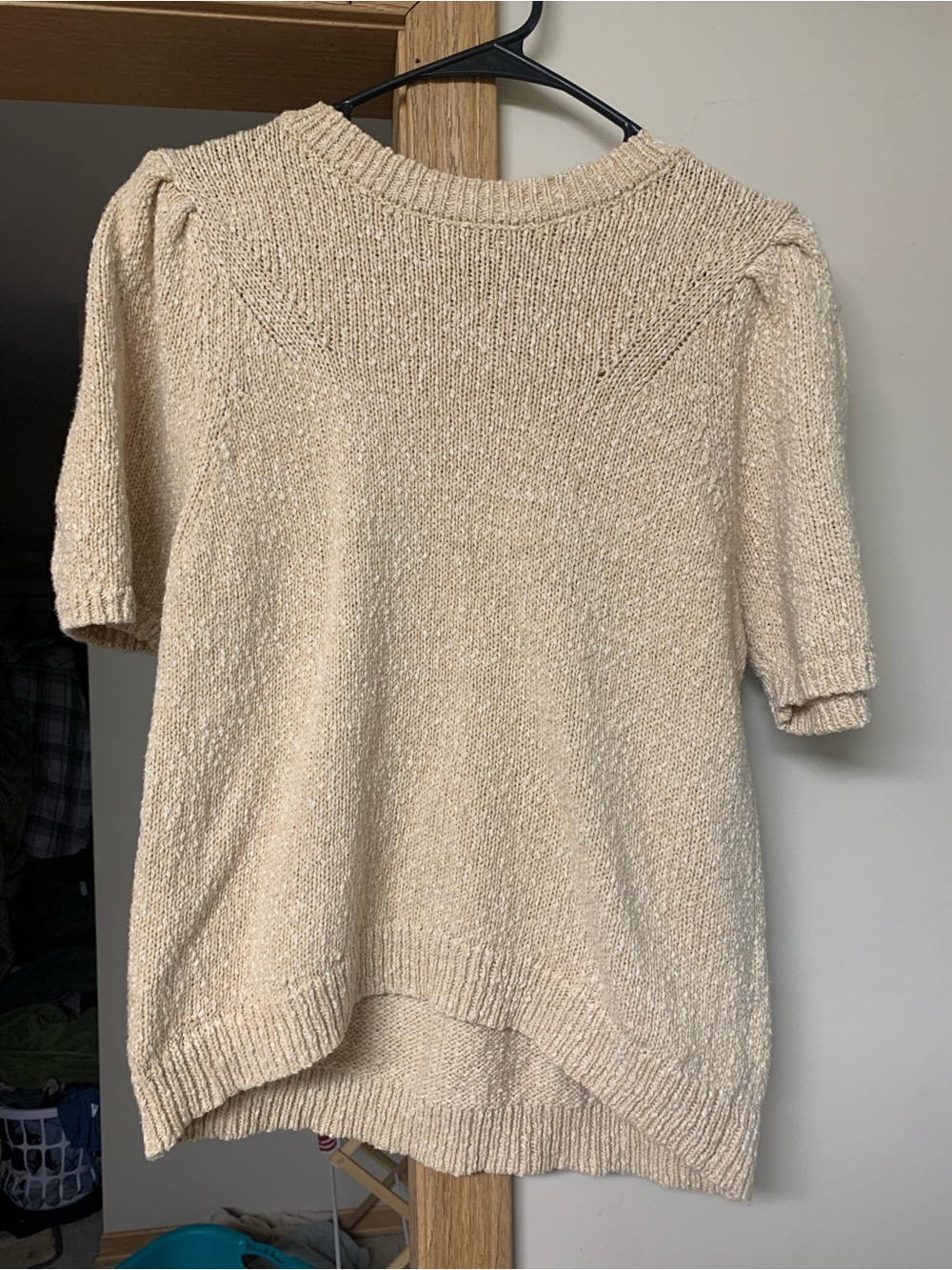 Universal Thread yellow Short-Sleeve Knit Sweater